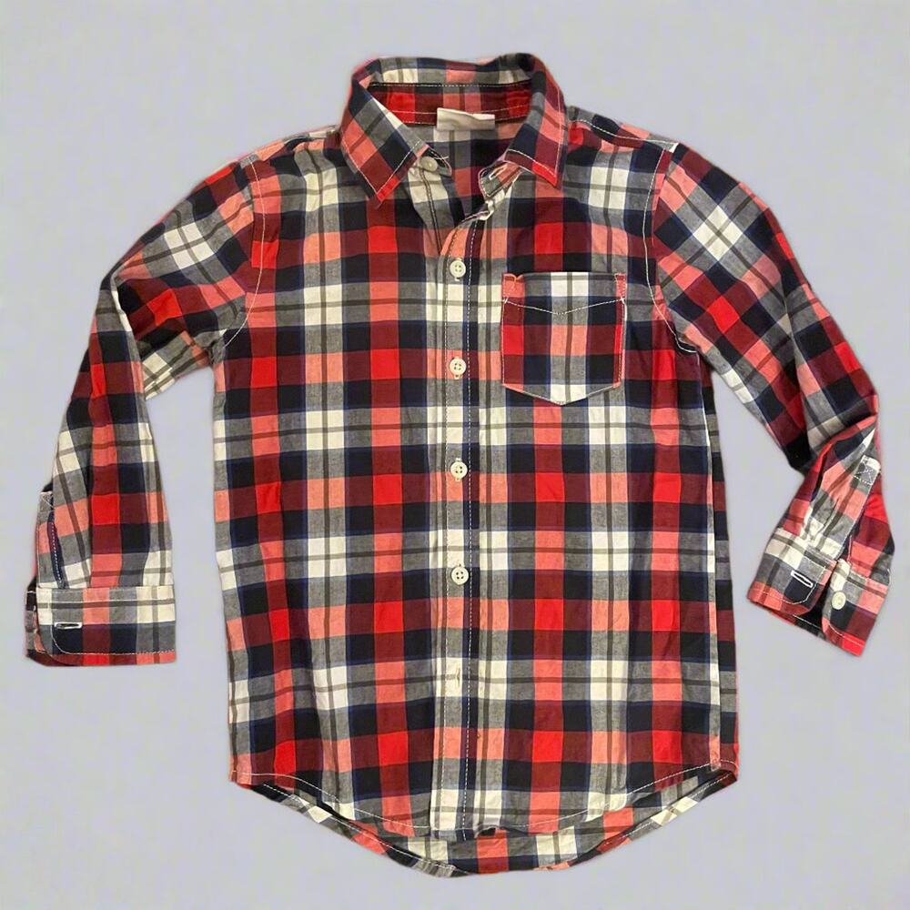 Crazy 8 Boys Button Down Shirt XS 4